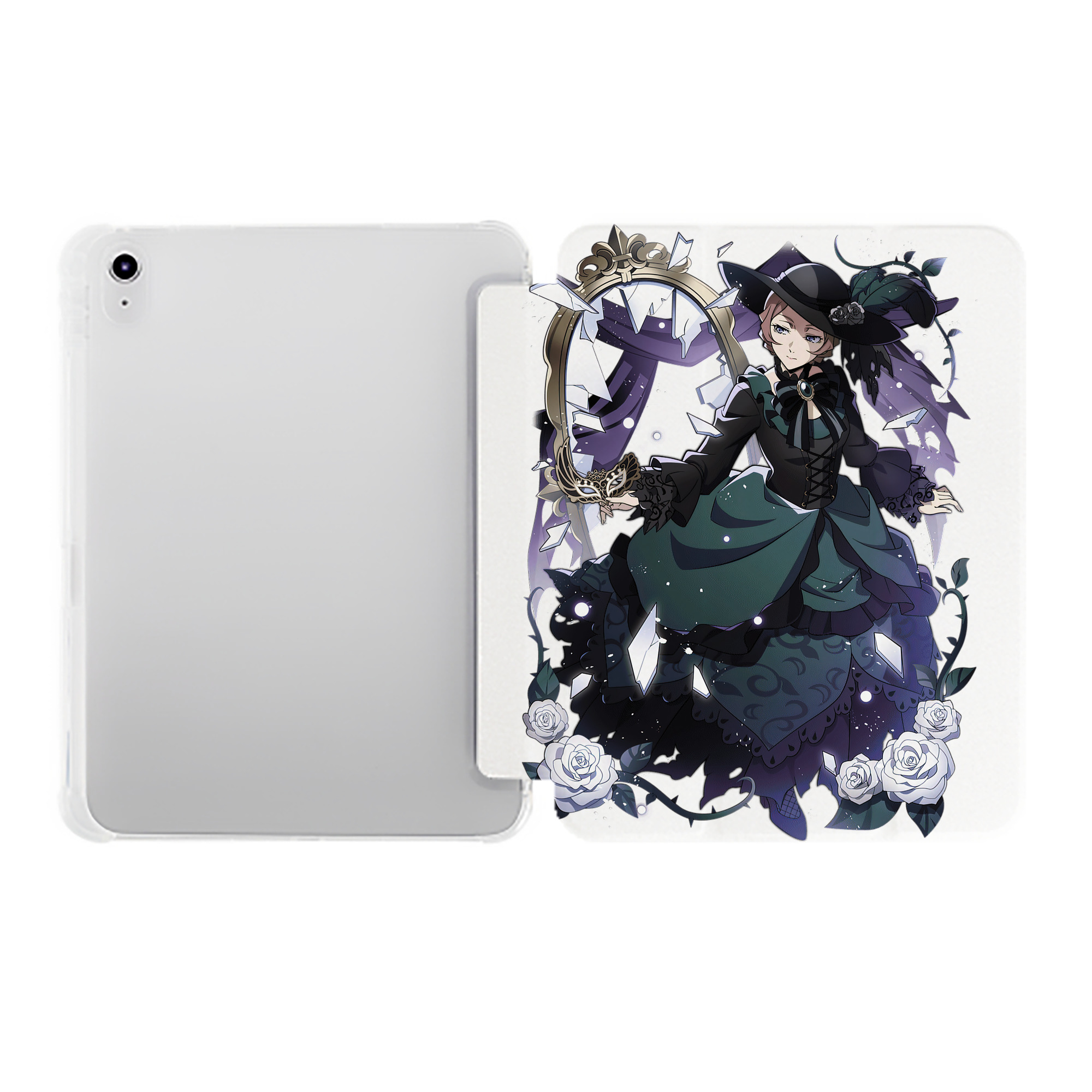 （画像用） 文豪ストレイドッグス Bungo Stray Dogs IPad ケース ペン収納付き 三つ折りスタンド PUレザー×シリコン 対応機種9.5/10.5/10.9インチ
